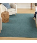 Nourison Washable Solutions Aqua WSL01 5 ft. X 7 ft. Rect. Rug