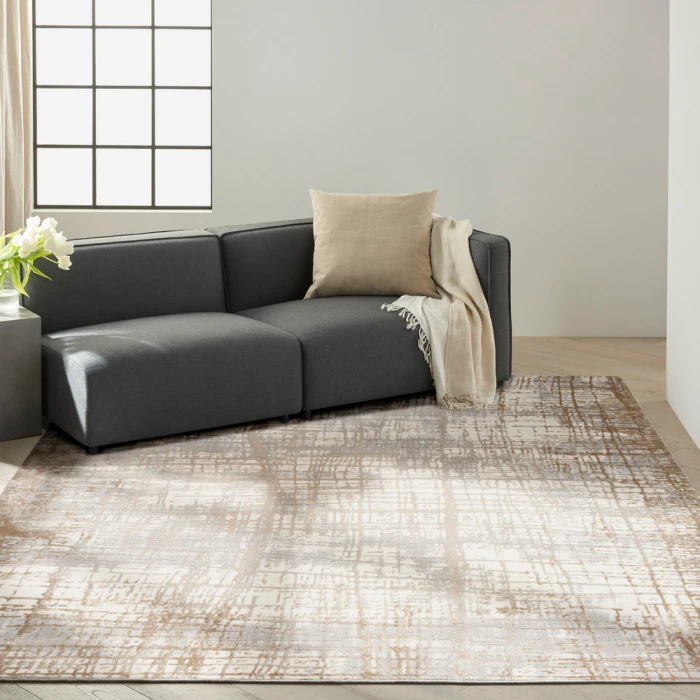 Calvin Klein Rush Area Rug CK950 Ivory/Taupe