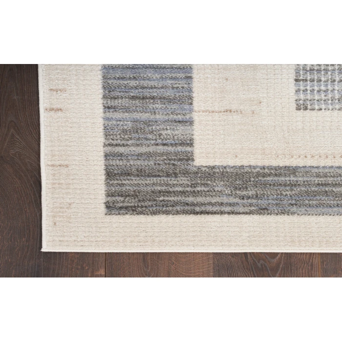 Nourison Serenity Home Grey Ivory SRH07 3 ft. 11 in. X 5 ft. 11 in. Rectangle Rug