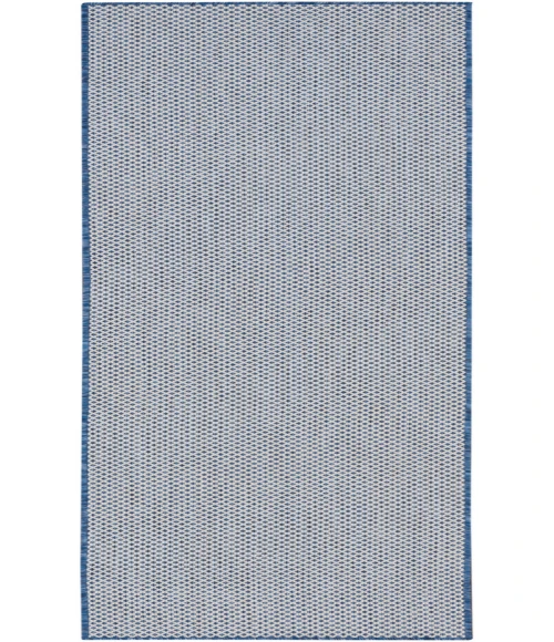 Nourison Courtyard Ivory Blue COU01 2 ft. X 6 ft. Rectangle Rug