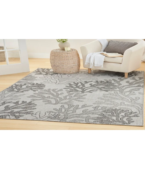 Nourison Garden Oasis Grey GOA05 6 ft. X 9 ft. Rectangle Rug