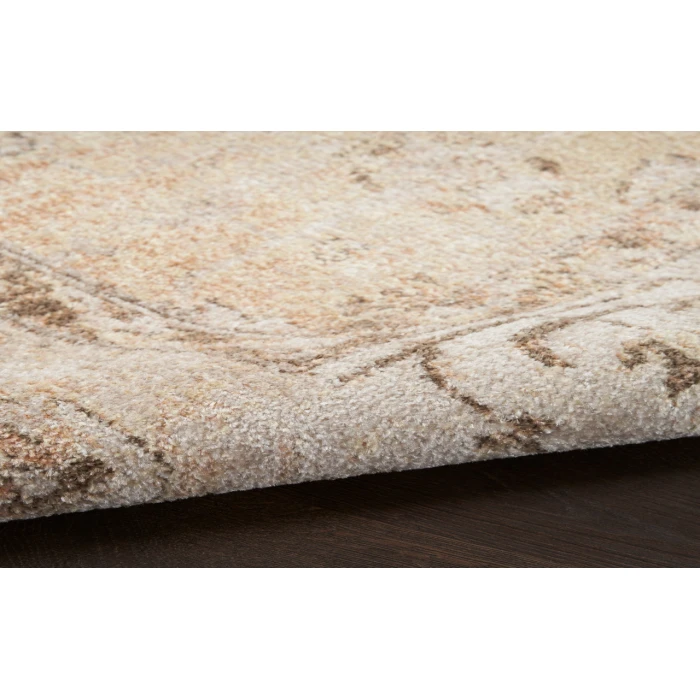 Nourison Astra Machine Washable Beige ASW11 5 ft. 3 in. X 7 ft. Rectangle Rug