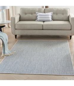 Nourison Home Courtyard COU01 Ivory Blue 5 ft. X 7 ft. Area Rug