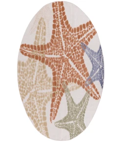 Nourison Home Aloha ALH28 Ivory Multicolor 7 ft. 10 in. Round Area Rug