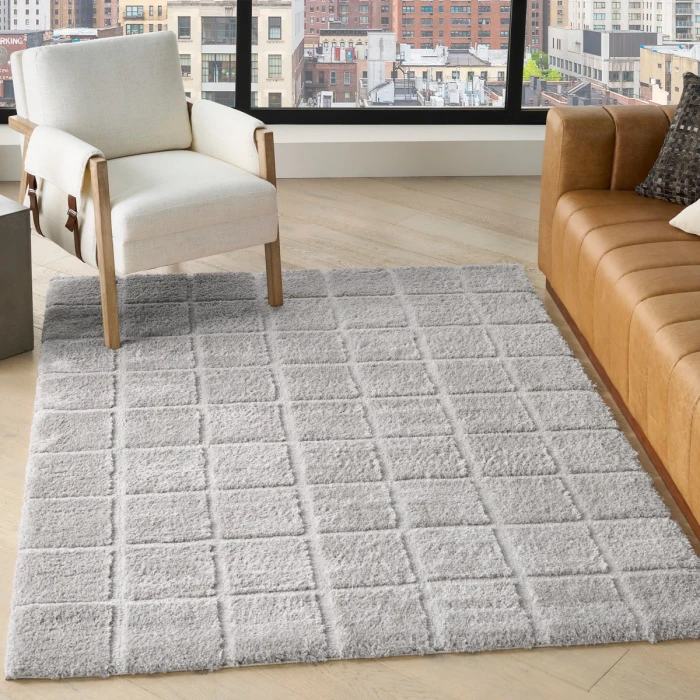 DKNY West End Ave Grey WTE01 5 ft. X 7 ft. Rect. Rug
