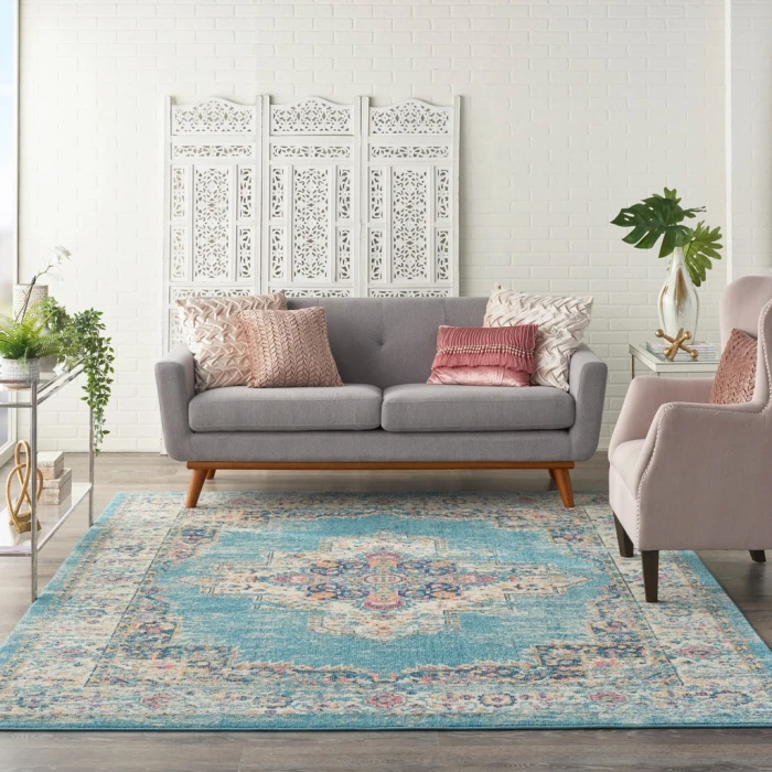 Nourison Passion Area Rug PSN03-Light Blue