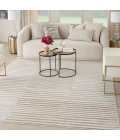 Inspire Me! Home Décor Brushstrokes Area Rug BSK04 Beige Silver