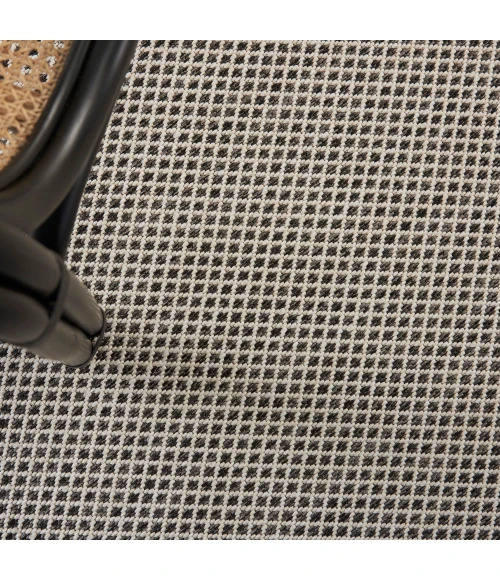 Nourison Courtyard Area Rug COU01 Ivory/Charcoal