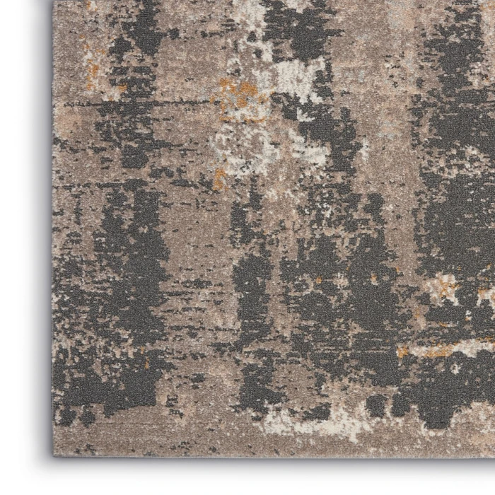 Nourison Tangra Cream Grey TNR05 4 ft. X 6 ft. Rect. Rug