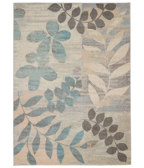 Nourison Tranquil Area Rug TRA01-Ivory/Light Blue