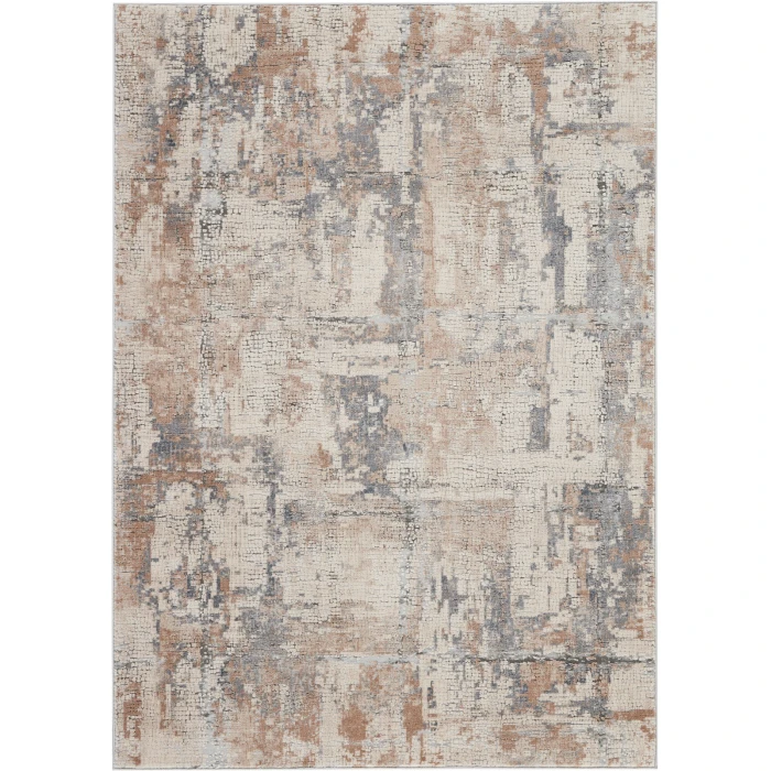 Nourison Rustic Textures Beige Grey RUS06 6 ft. X 9 ft. Rect. Rug