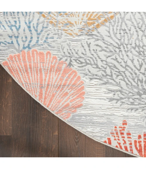 Nourison Seaside Multicolor SDS04 5 ft. X Round Rug