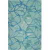 Nourison Home Symmetry SMM05 Aqua Blue 5 ft. 3 in. X 7 ft. 9 in. Area Rug