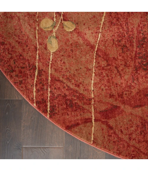 Nourison Somerset Round Area Rug ST74-Flame