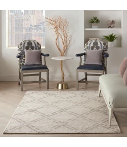Nourison Home Venosa VSN01 Ivory/Grey 3 ft. 9 in. X 5 ft. 9 in. Area Rug