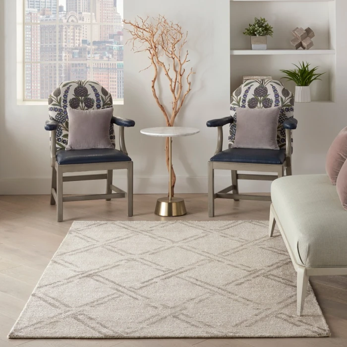 Nourison Venosa Area Rug VSN01-Ivory/Grey