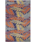 Nourison Aloha Navy Multicolor ALH18 2 ft. X 6 ft. Rectangle Rug