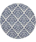 Nourison Grafix Round Area Rug GRF06-White/Blue