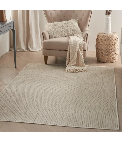 Nourison Courtyard Area Rug COU01-Ivory Silver