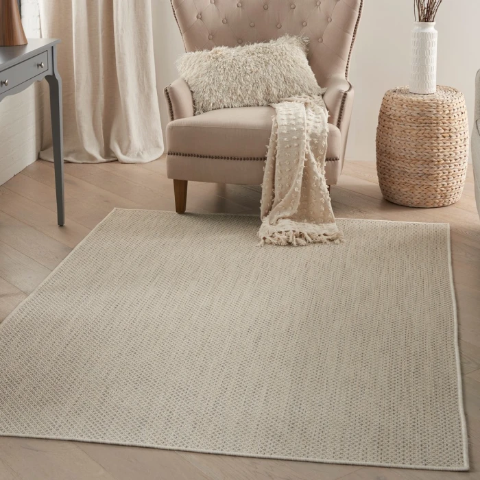 Nourison Courtyard Area Rug COU01-Ivory Silver