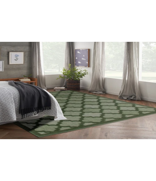Nourison Easy Care Green NES01 8 ft. X 10 ft. Rectangle Rug