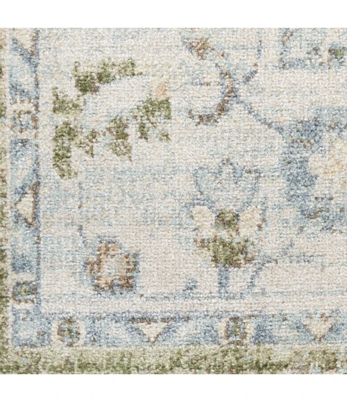 Nourison Astra Machine Washable Blue Green ASW12 2ft.2in. x 12ft. Rect. Rug