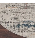 Nourison Rustic Textures Area Rug RUS14 Light Grey Multi 5'3" Round