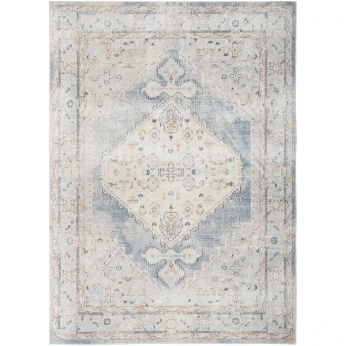 Nourison Astra Machine Washable Area Rug ASW11 Light Blue