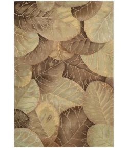 Nourison Home Tropics TS12 Brown Green 8 ft. X 11 ft. Area Rug