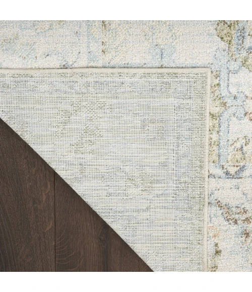 Nourison Astra Machine Washable Blue Green ASW12 2ft.2in. x 12ft. Rect. Rug