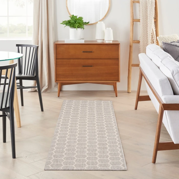Nourison Twist Reversible Grey TWS01 6 ft. Rect. Rug