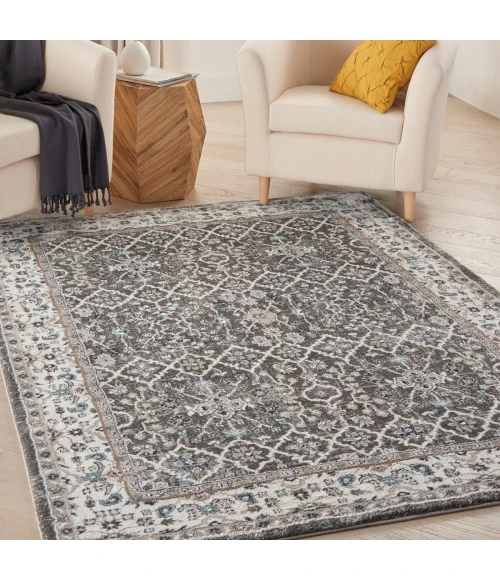 Kathy Ireland American Manor Area Rug AMR01 Grey/Ivory 3'11" x 5'11"