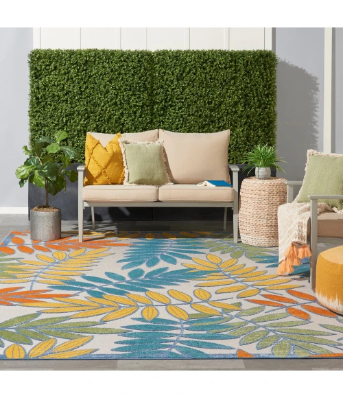 Nourison Aloha Area Rug ALH18 Ivory/Multi