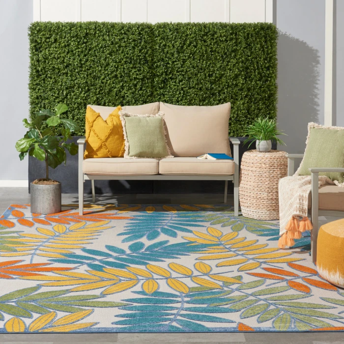 Nourison Aloha Area Rug ALH18 Ivory/Multi