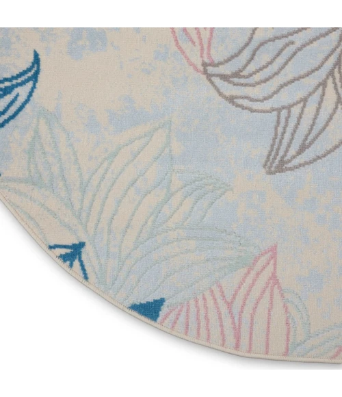 Nourison Jubilant Round Area Rug JUB08-Ivory/Multicolor