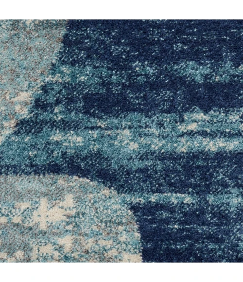 Nourison Tranquil Runner Area Rug TRA01-Navy/Light Blue