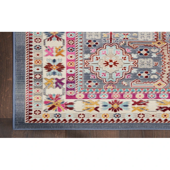 Nourison Vintage Kashan Grey/Multi VKA05 2 ft. X 4 ft. Rectangle Rug