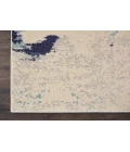 Nourison Celestial Area Rug CES02-Ivory/Teal Blue
