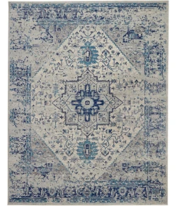Nourison Home Tranquil TRA06 Ivory/Light Blue 7 ft. X 10 ft. Area Rug