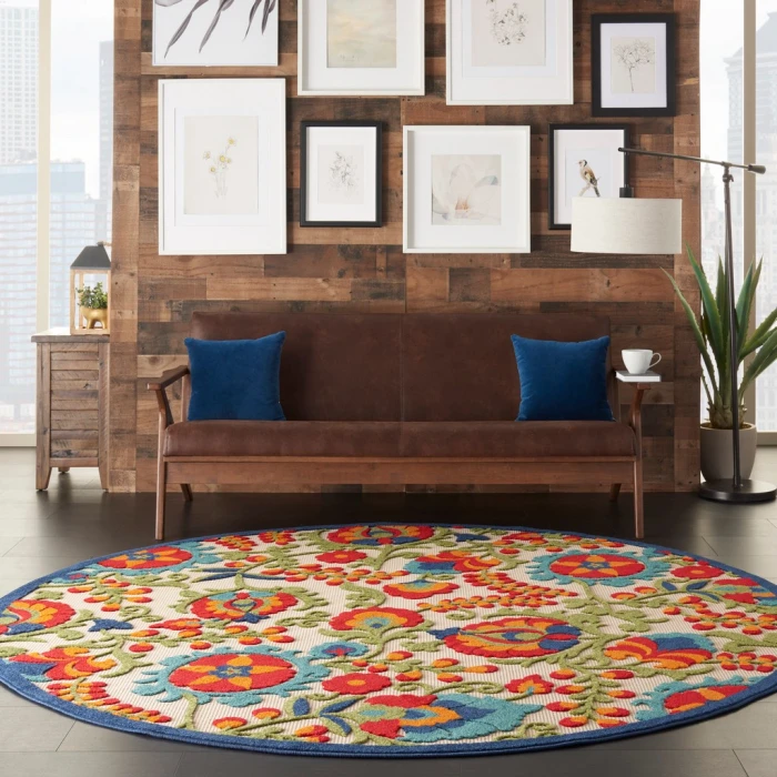 Nourison Aloha Round Area Rug ALH17-Multicolor