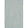 Nourison Home Courtyard COU01 Ivory Aqua 2 ft. X 3 ft. Area Rug