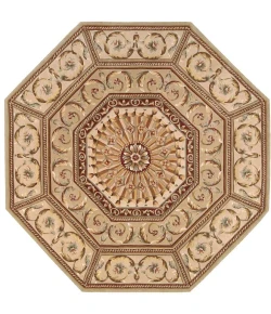 Nourison Home Versailles Palace Green VP10 6ft. x Octagon Octagon Rug