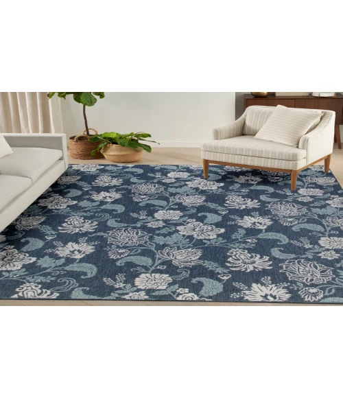Nourison Garden Oasis Navy GOA03 8 ft. X 10 ft. Rectangle Rug