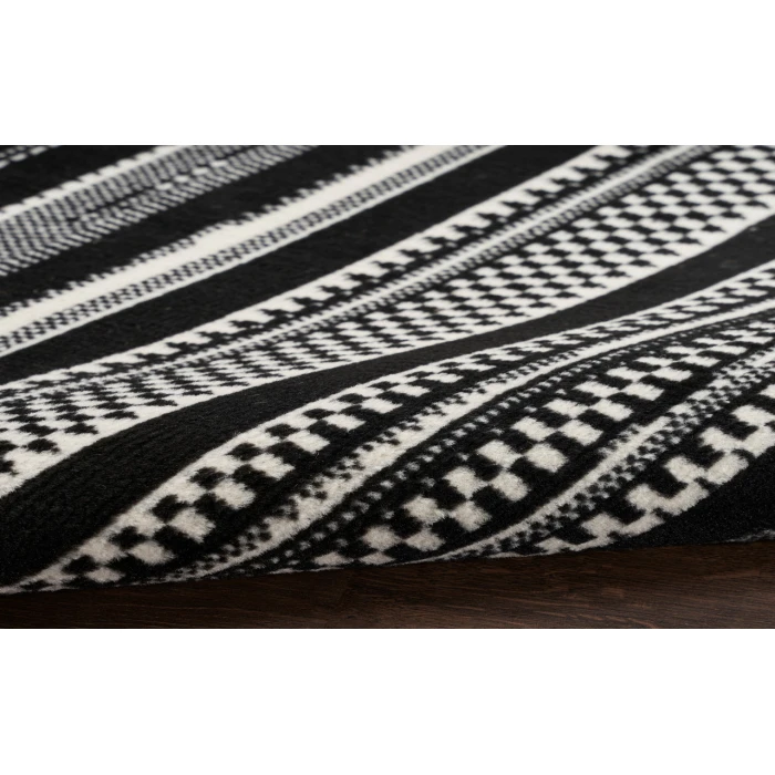 Nourison Grafix Black White GRF41 2 ft. X 4 ft. Rectangle Rug