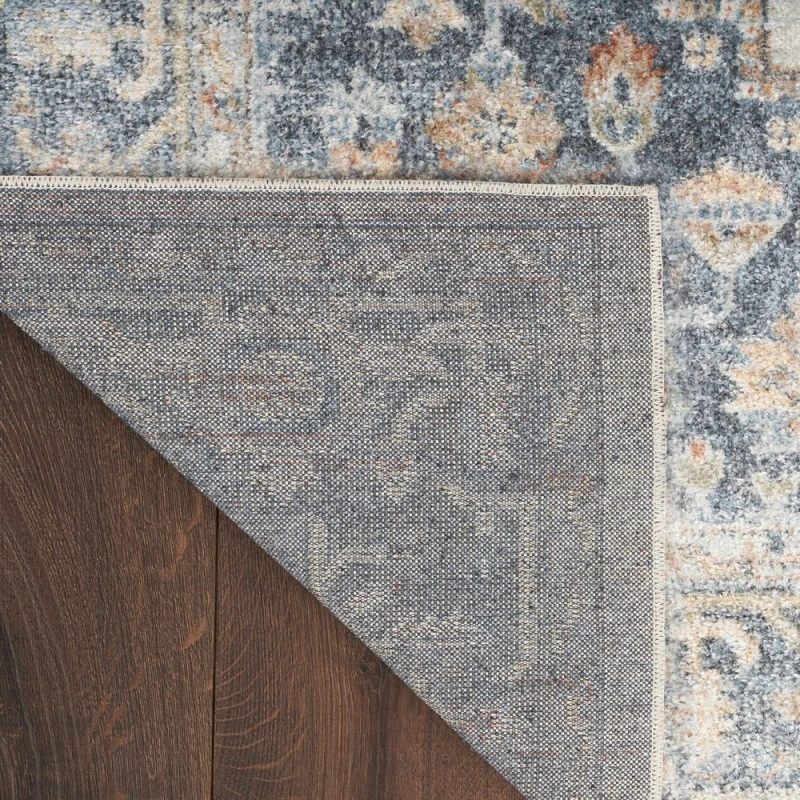 Nourison Astra Machine Washable Area Rug ASW11 Grey/Gold