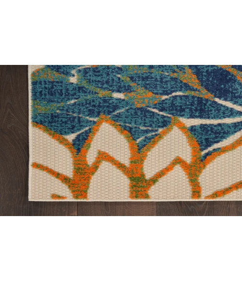 Nourison Aloha Blue Green ALH05 5 ft. 3 in. X 7 ft. 5 in. Rectangle Rug