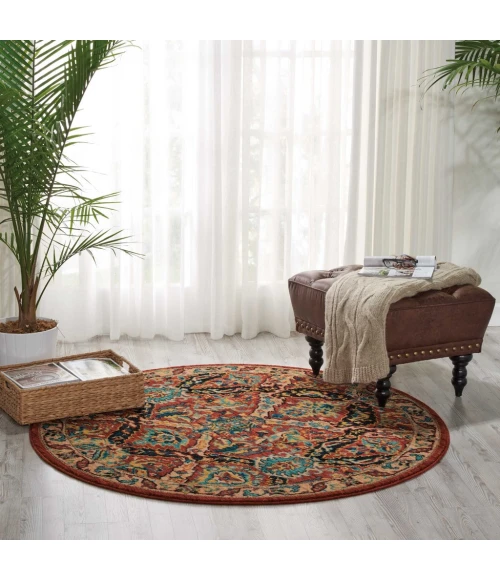 Nourison 2020 Round Area Rug NR205-Terracotta