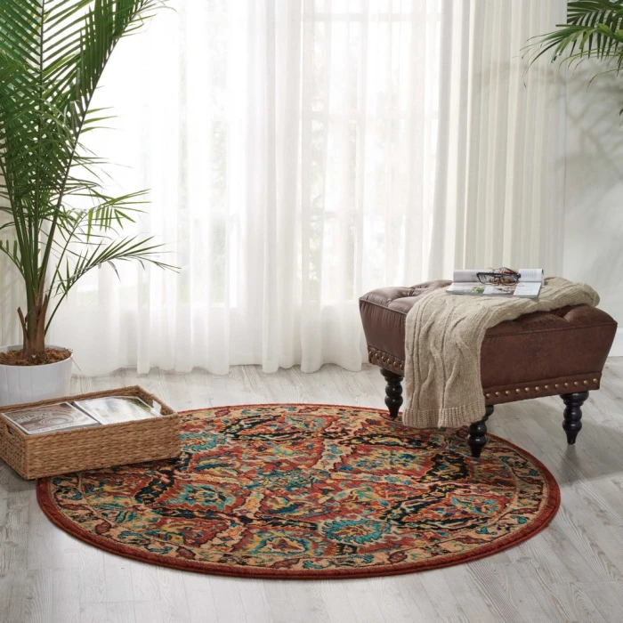 Nourison 2020 Round Area Rug NR205-Terracotta