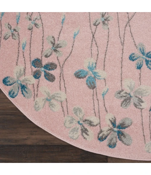 Nourison Tranquil Round Area Rug TRA04-Pink