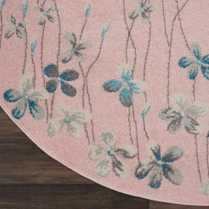 Nourison Tranquil Round Area Rug TRA04-Pink